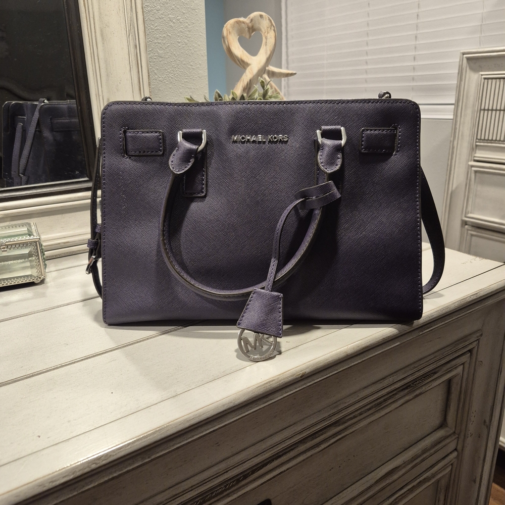 Michael Kors Dark Purple Satchel Bag